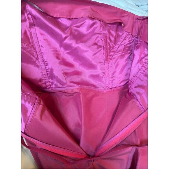 NWT ASPESI Italy Fuchsia strapless silk midi dress size EU40-US 4 - Picture 10 of 13